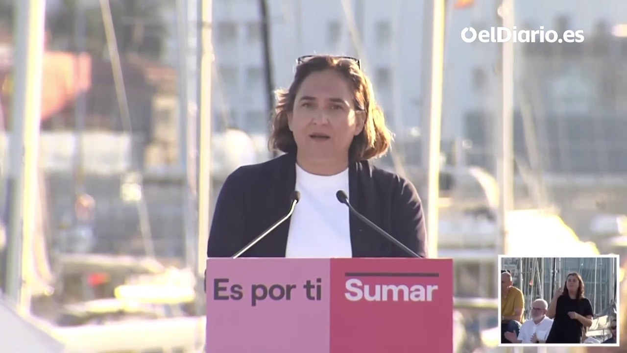 Ada Colau: "Me muero de vergüenza ajena de escuchar a Rufián decir que le da más miedo Yolanda Díaz que Abascal"