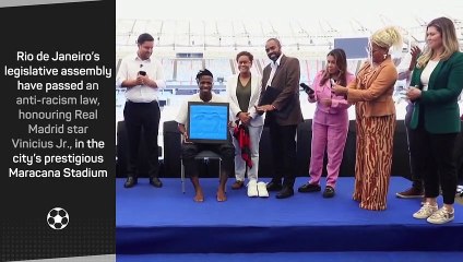 Vinicius honoured with Rio anti-racism law