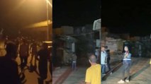 Gaziantep'te ağır hasarlı bina çöktü; çevredeki panik kamerada