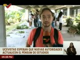 Estudiantes de la UCV esperan que las nuevas autoridades actualicen el pensum académico