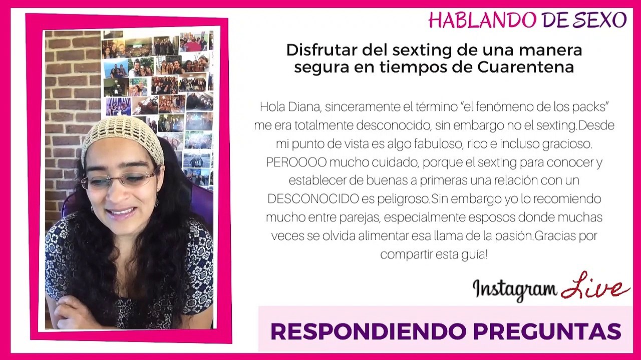 Tema: Disfrutar del Sexting de una manera segura en tiempos de cuarentena