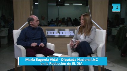 Maria Eugenia Vidal en la Redacción de EL DIA