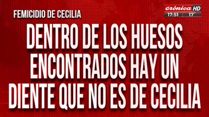 Dentro de los huesos encontrados hay un diente que no es de Cecilia