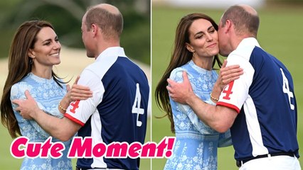 Kate Middleton Congratulates Prince William on Polo Win with a Rare Public Kiss! See the Cute Moment