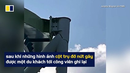 Cột trụ tàu lượn siêu tốc bị nứt gãy khi đang hoạt động