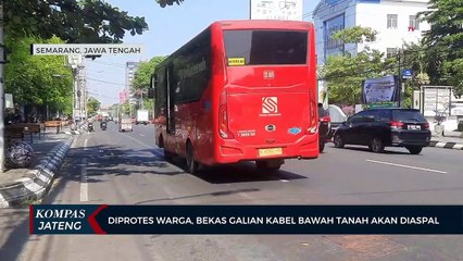 Diprotes Warga, Bekas Galian Kabel Bawah Tanah di Kota Semarang Akan Diaspal