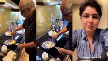 Boney Kapoor का Daughter Anshula के लिए Breakfast Cheesy Scramble Eggs Cook, Emotional Video ।