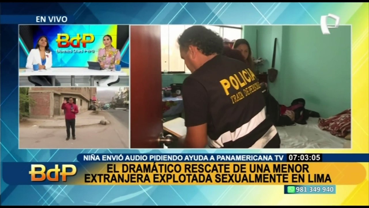 Detienen a 4 extranjeros que explotaban sexualmente a menor tras denuncia de Panamericana