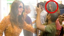 Katrina Kaif का एअरपोर्ट पर दिखा खूबसूरत अंदाज़, फैन्स के भीड़ में फंसी एक्ट्रेस