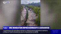 Après des pluies torrentielles, la ville de Saragosse en Espagne a été touchée par une impressionnante inondation