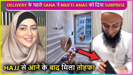 "Just Before Delivery Sana Khan Gaves Surprise, Mufti Anas As He Is Back From Hajj "