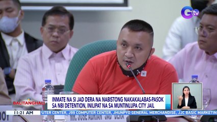 Inmate na si Jad Dera na nabistong nakakalabas-pasok sa NBI detention, inilipat na sa Muntinlupa City Jail | BT