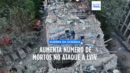Aumenta o número de vítimas do ataque russo a Lviv