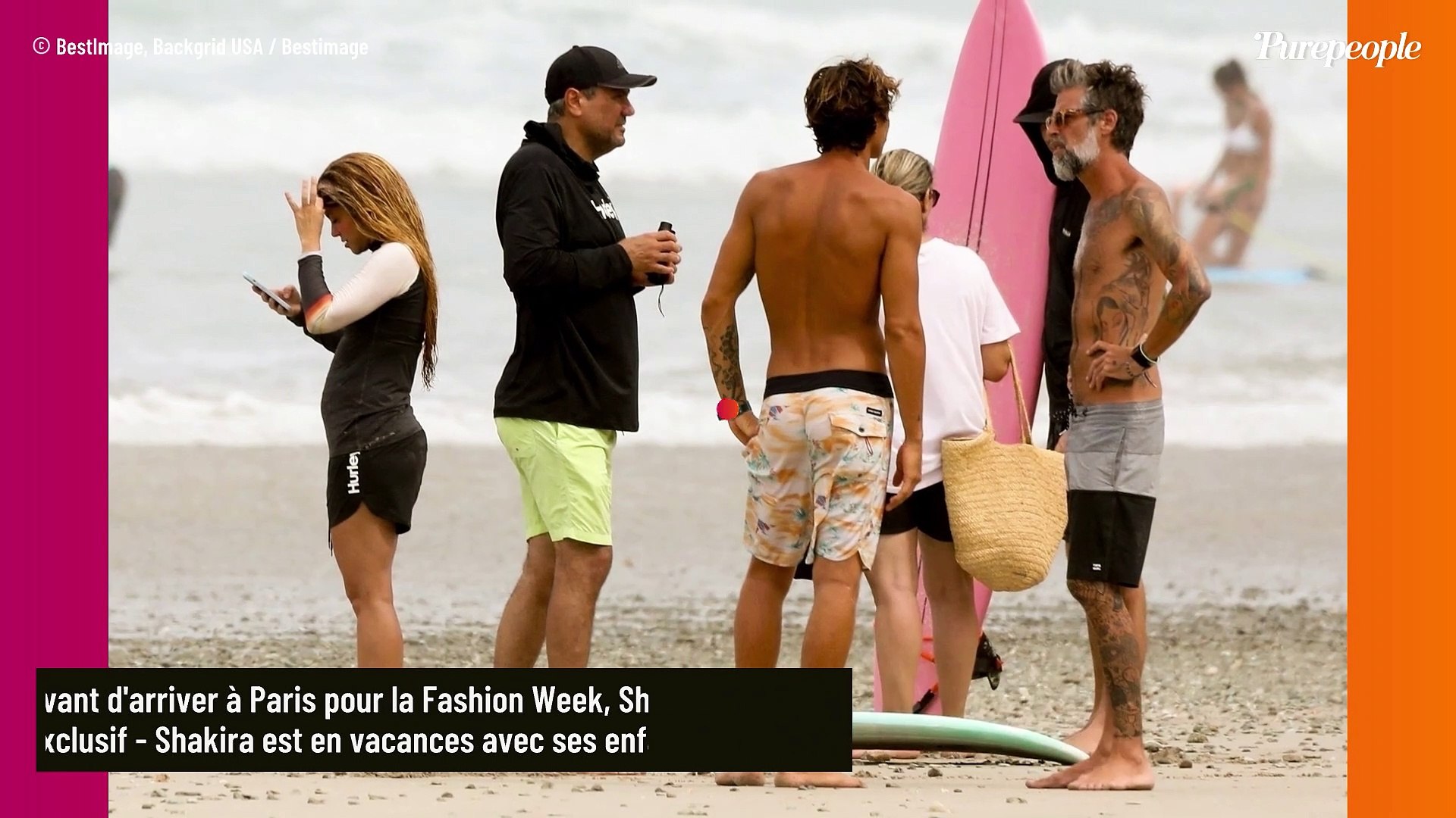 PHOTOS Shakira entourée de surfeurs très musclés pour une journée à la plage  dans un lieu paradisiaque - Vidéo Dailymotion