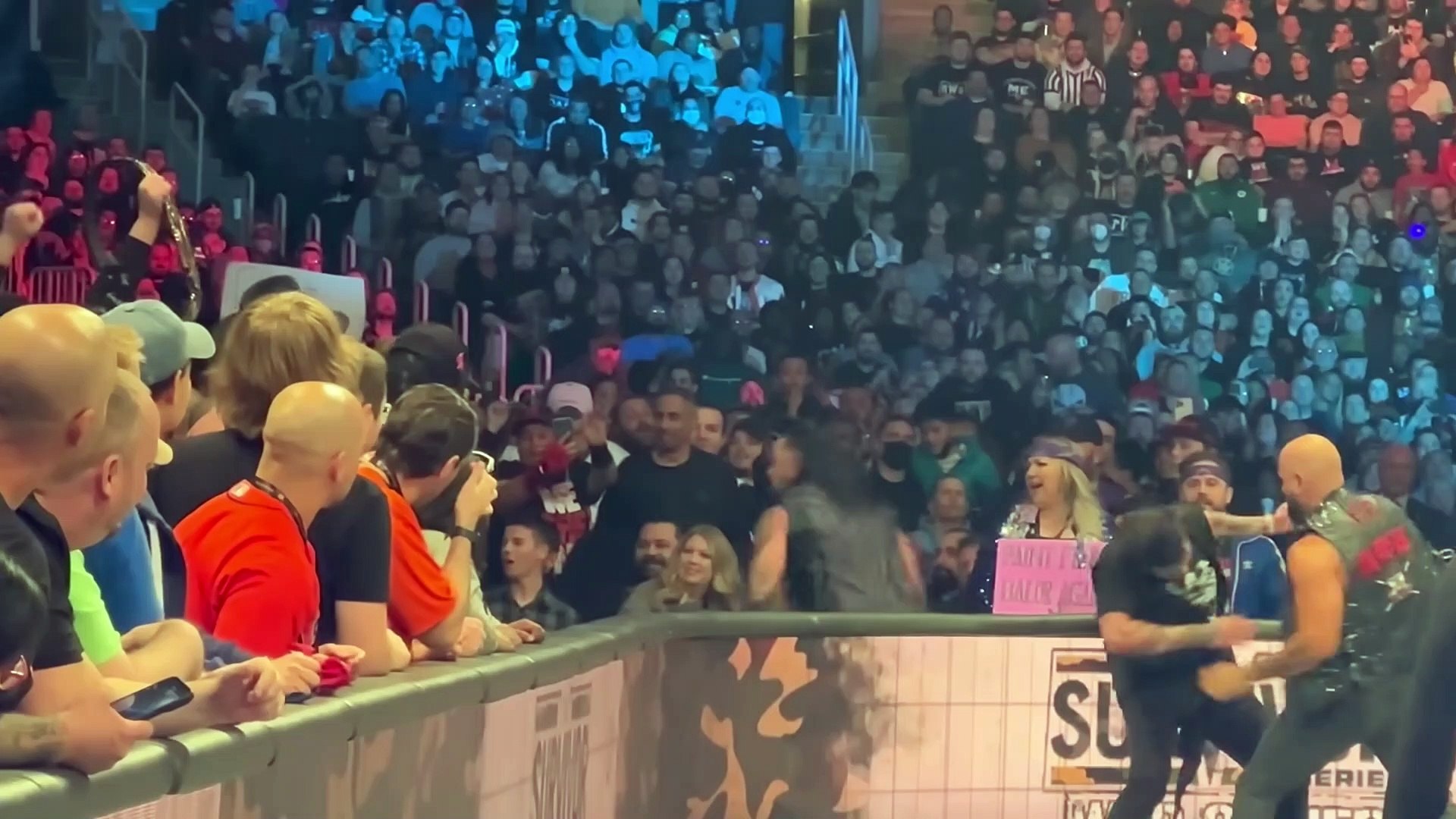 Bianca Belair with the Street Profits at TD Garden for the Boston