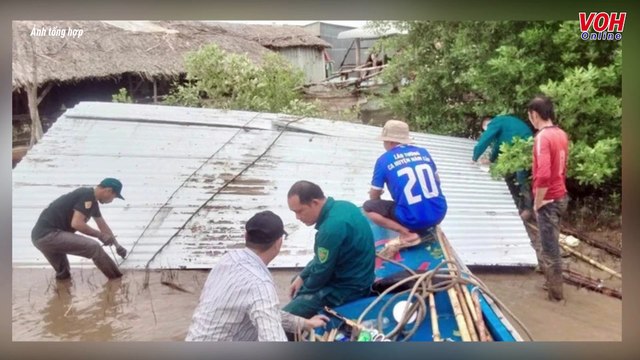 Sạt lở 4 căn nhà lúc rạng sáng ở Cà Mau, ước tính thiệt hại hơn 200 triệu đồng