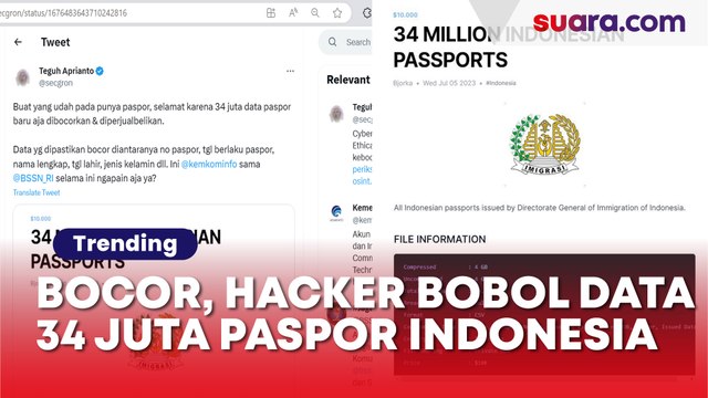 Bocor lagi nih? Hacker Bjorka Membobol Data 34 Juta Paspor Indonesia