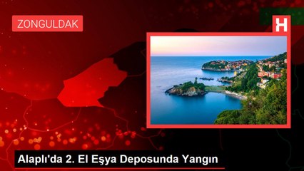 Alaplı'da 2. El Eşya Deposunda Yangın