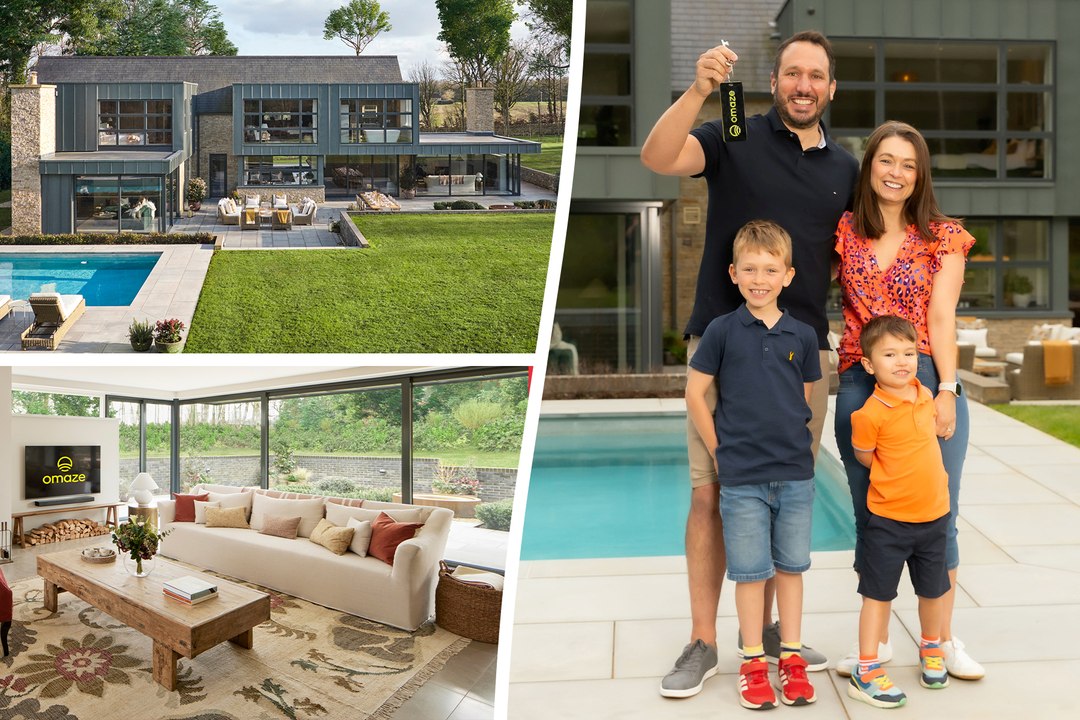 Dad who "only ever won cakes in a pub quiz" wins £3.5 million house in raffle