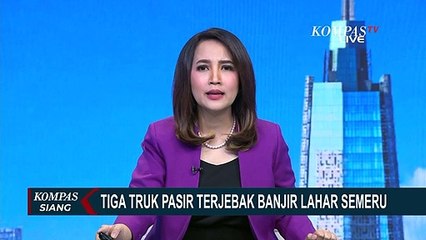 Detik-Detik 3 Truk Pasir Terjebak Akibat Banjir Lahar Semeru!