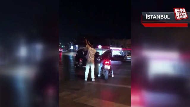 Ataşehir'de asker uğurlamasında yolu kapatıp ateş açtılar