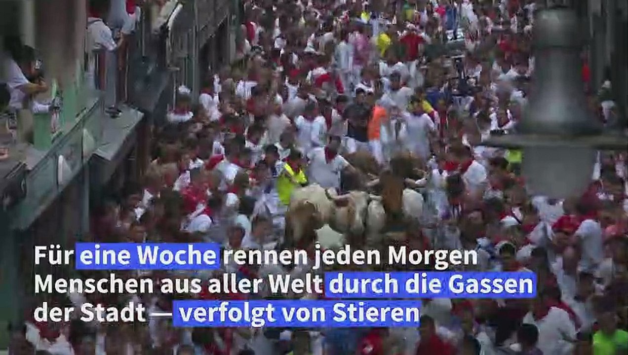 Umstrittenes Spektakel: Stierhatz in Pamplona gestartet