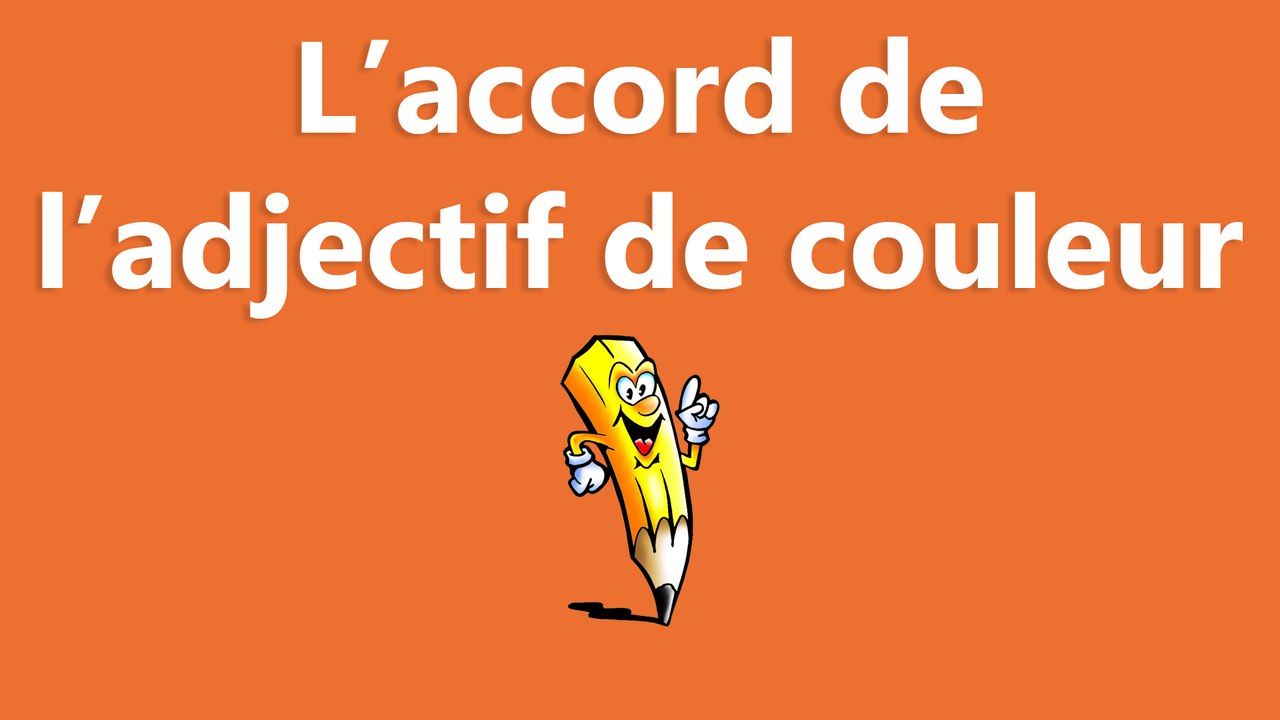 L'accord de l'adjectif de couleur - La conjugaison