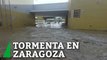 Tormenta en Zaragoza: graves daños en el barrio Parque Venecia y en el Bajo Aragón