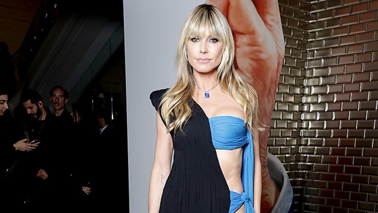 Bikini oder kleid? heidi klums look ist eine sexy optische täuschung