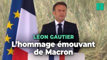 À Ouistreham, Emmanuel Macron rend hommage à Léon Gautier, « le dernier des premiers »
