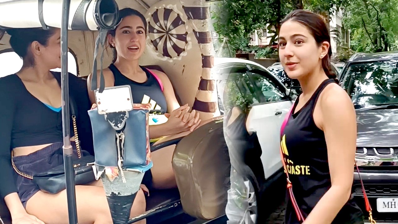 Sara Ali Khan Spotted Taking Rickshaw Ride Amid Mumbai Traffic - video ...