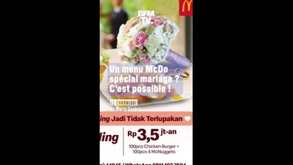 En Indonésie, McDonald's propose un menu spécial mariage