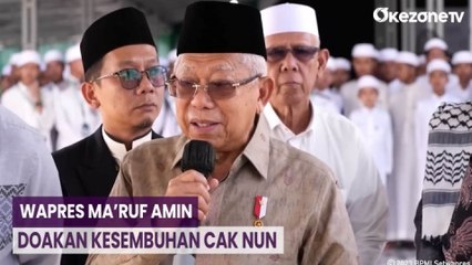 Wapres Maruf Amin Doakan Kesembuhan Cak Nun Usai Dikabarkan Mengalami Pendarahan Otak