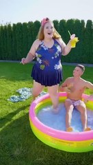 #SHE BUILT A SWIMMING POOL AND SAVED 5000$! #shorts