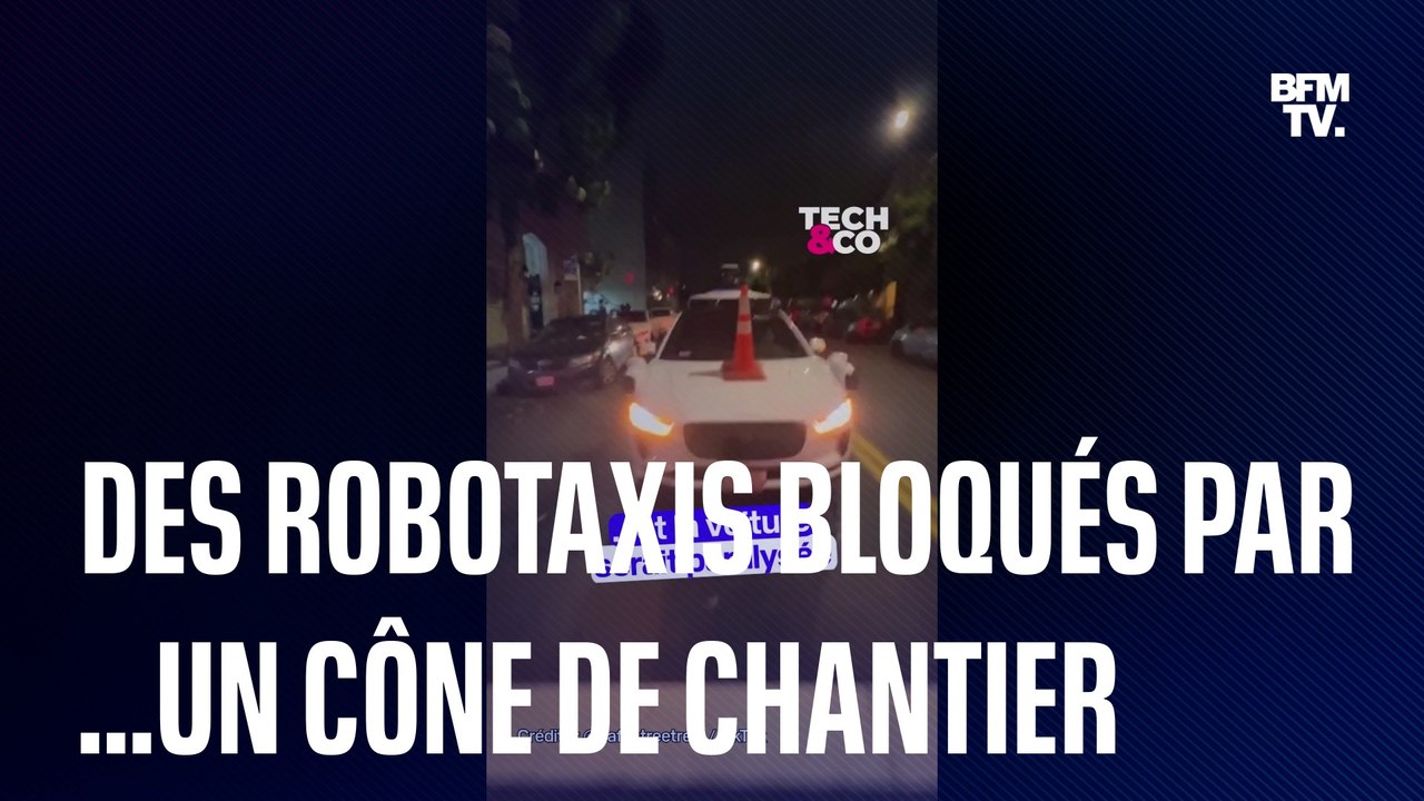 Des activistes bloquent des voitures autonomes avec… des cônes de chantier