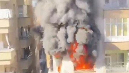 Şanlıurfa’da 6 katlı binada yangın