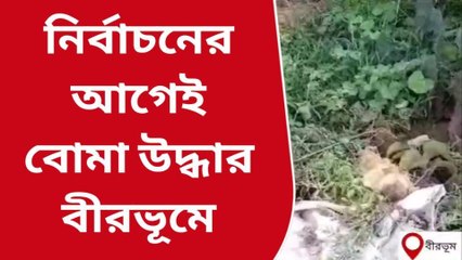 বীরভূম: এবার আর বালতি না... বস্তা ভর্তি বোমা পড়ে মাঠে