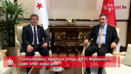 Cumhurbaşkanı Yardımcısı Yılmaz, KKTC Başbakanı Üstel ile bir araya geldi