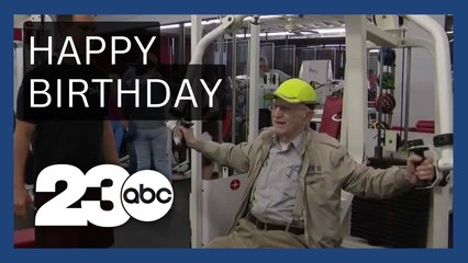 99-year-old veteran spends birthday at gym