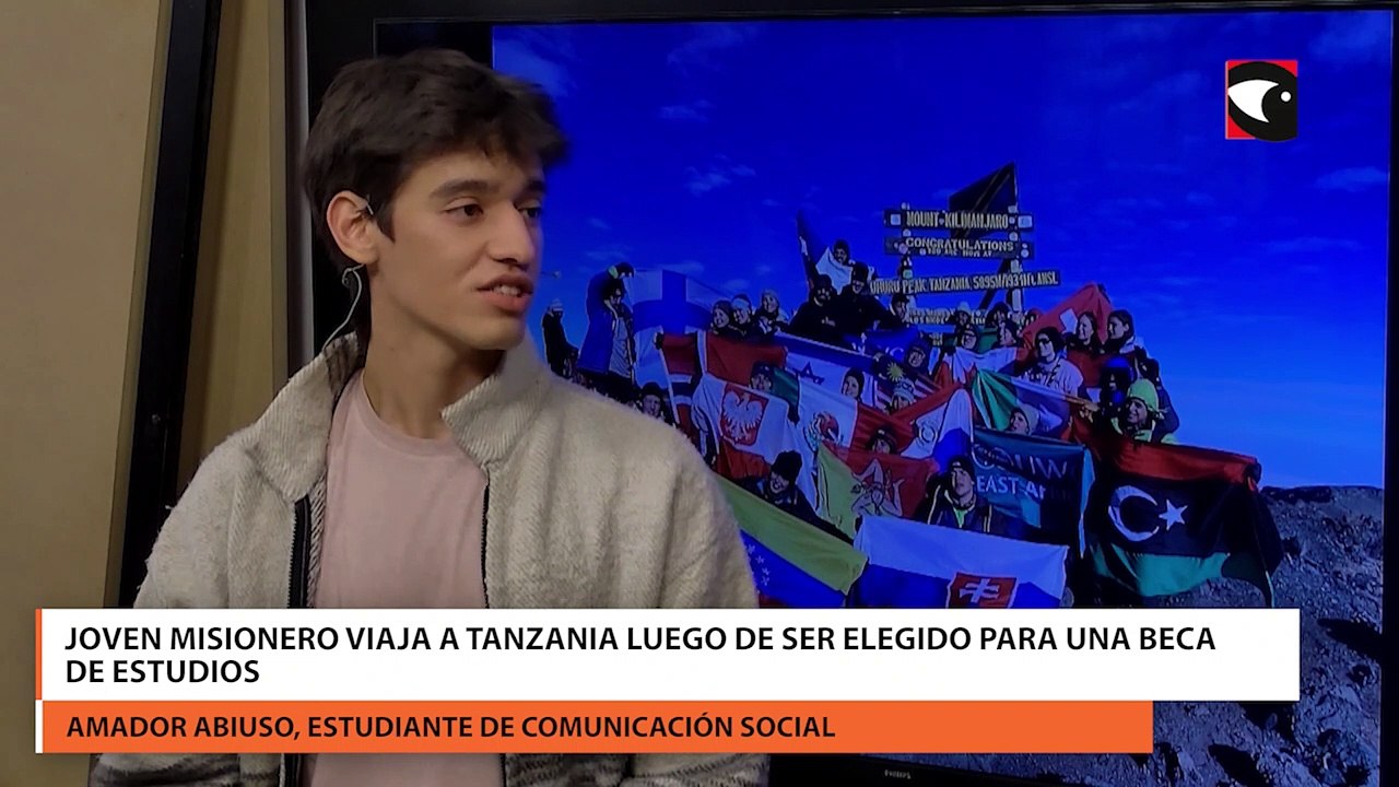 Joven misionero viaja a Tanzania luego de ser elegido para una beca de estudios