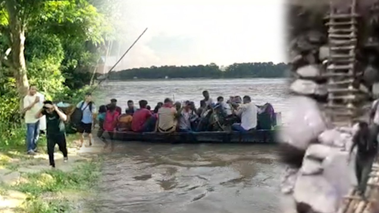 জীবনের ঝুঁকি নিয়ে দুর্গম পথ পেরিয়ে নৌকা চড়ে বুথে পৌঁছলেন ভোটকর্মীরা