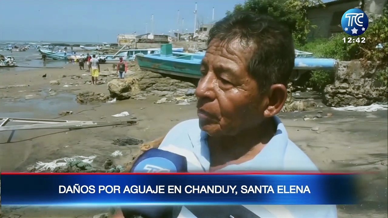 Daños por aguaje en Chanduy, Santa Elena