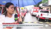Prédio desaba na Grande Recife e bombeiros buscam soterrados