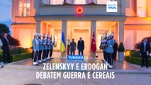Zelenskyy e Erdogan falaram de guerra e cereais em Istambul