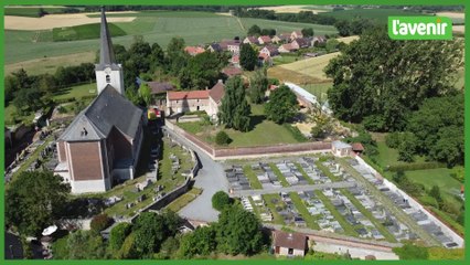 Le Brabant wallon vu du ciel : le village de Mélin