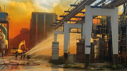 Azot fabrikasında nitrik asit sızıntısı alarmı