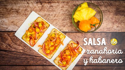 Picosita salsa de zanahoria y habanero encurtido