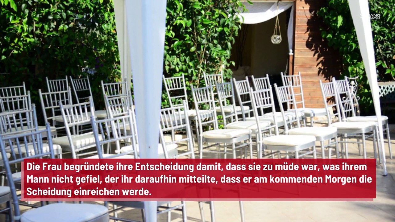 Junger verheirateter Mann reichte nur 24 Stunden nach seiner Hochzeit die Scheidung ein, weil seine Frau nicht mit ihm schlafen wollte