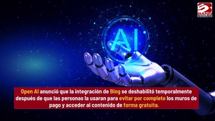ChatGPT descarta Navegar con la herramienta Bing por problemas con el muro de pago