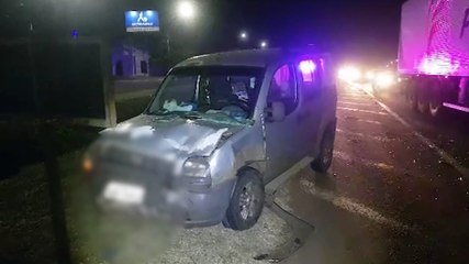 Mulher fica ferida em acidente na BR-277 em Santa Tereza